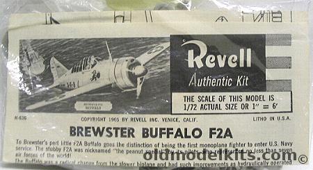 Revell 1/72 Brewster Buffalo F2A Bagged, H636 plastic model kit